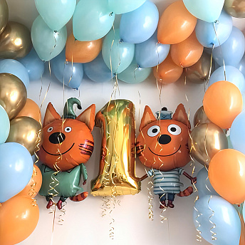 Композиция из шаров "ЮХХУ Коржик и Компот!"