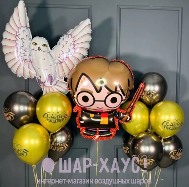 Композиция из воздушных шаров "Гарри Поттер 2" фото