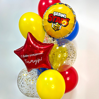 Фонтан из 13 шаров "Бравл Старс"