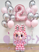 шары лабубу воздушный шар розовый лабубу фигурный шар каркас лабубу москва фото