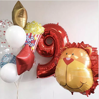 Композиция из шаров "Клёвый Лёва"