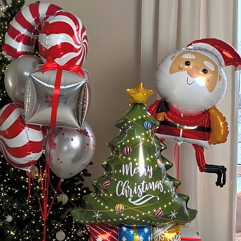 Композиция из шаров "Уютное рождество" 