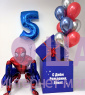 Композиция из шаров с коробкой "Человек Паук"