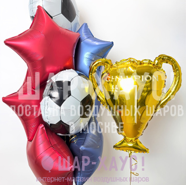 Композиция из шаров "Звездный футболист" фото