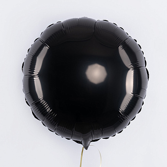 Фольгированный круг "Черный пастель"