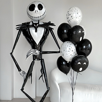 Композиция из шаров "Большой Джек и фонтан" 