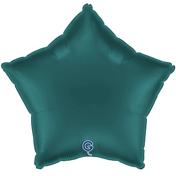 Фольгированная звезда "Сатин Emerald Green"