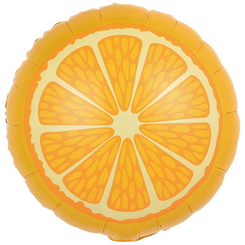Фольгированный круг "Апельсин" 45 см