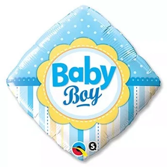 Фольгированный шар с рисунком "РОМБ BABY BOY"