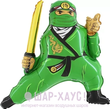 Фольгированная фигура "Ниндзя зеленый" фото