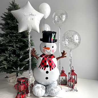 Композиция из шаров "Светлый рождественский день" 