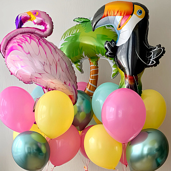 Композиция из трех фонтанов "Тропики"