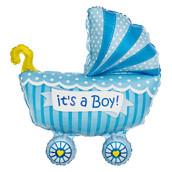Фольгированная фигура "Коляска it is a boy"