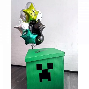 Коробка сюрприз с шарами "Майнкрафт"