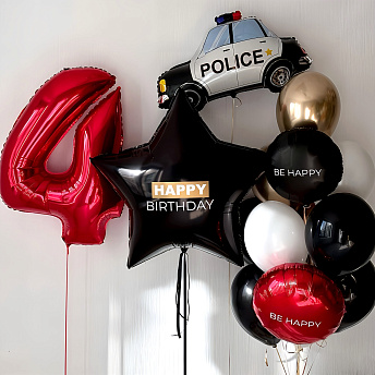 Композиция из шаров "Police birthday!"