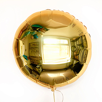 Фольгированный круг "Золото металлик"