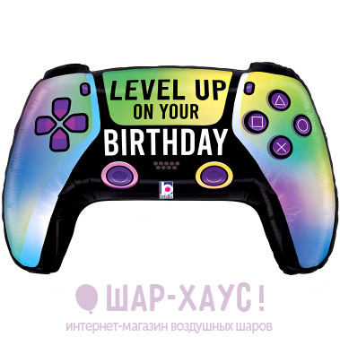 Фольгированная фигура "Джойстик Космический градиент" 76 см фото