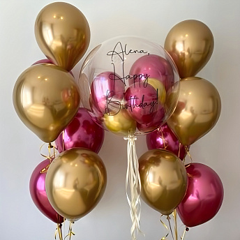 Композиция из шаров "Гранатовый браслет" 