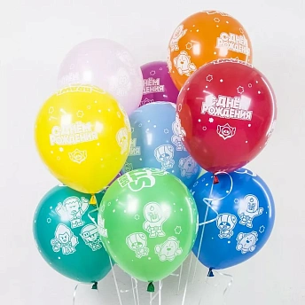 Воздушные шары "Brawl stars с днем рождения"