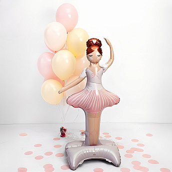 Композиция из шаров "Балерина и фонтан" 