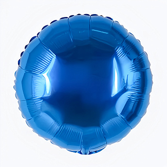 Фольгированный круг "Синий металлик"