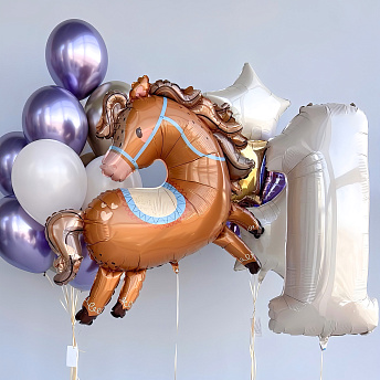 Композиция из шаров "Лошадка" 