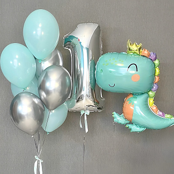 Композиция из шаров "Мятный годик" 