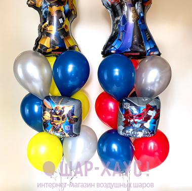 Композиция из двух фонтанов "Оптимус и Бамблби"  фото