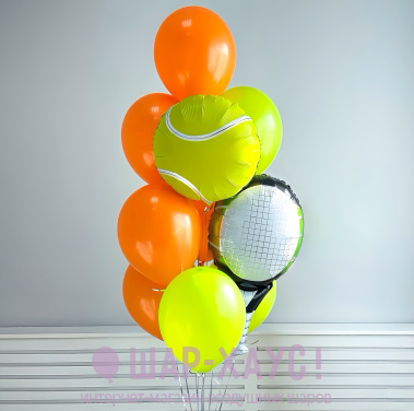 Фонтан из воздушных шаров "Теннис" фото