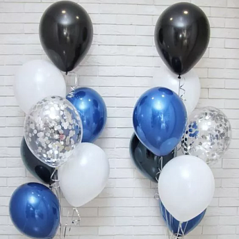 Фонтан из шаров с гелием "Темное море"