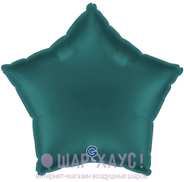 Фольгированная звезда "Сатин Emerald Green" фото