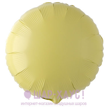 Фольгированный круг "Желтый макарунс" фото