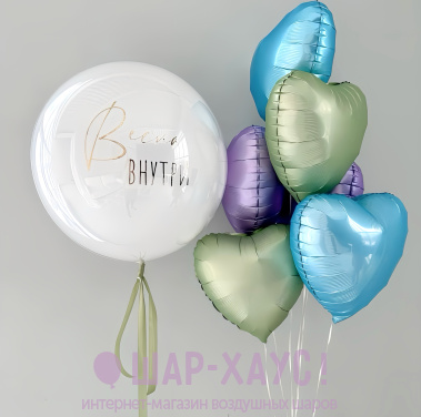 Композиция из шаров "Весна внутри"  фото