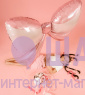 Фольгированная фигура "Розовый Бантик"