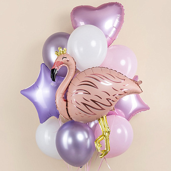 Букет из шаров "Нежный фламинго"