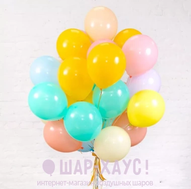 Воздушные шары с гелием "Пастельные тона" фото