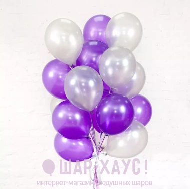 Композиция из шаров с гелием "Фиолетовый набор" фото