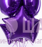 Фольгированная звезда "Фиолетовый металлик"