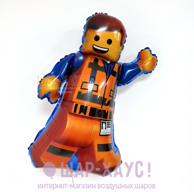 Фольгированная фигура "Лего строитель"  фото