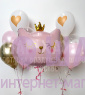 Композиция из воздушных шаров "Спящий котенок"