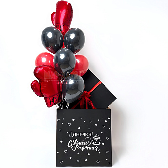 Коробка сюрприз с шарами "Бокс"