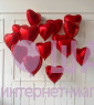 Фольгированное сердце "Красный металлик"