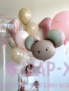 шар машка party deco мышонок на годик девочке воздушные шары розовые фото