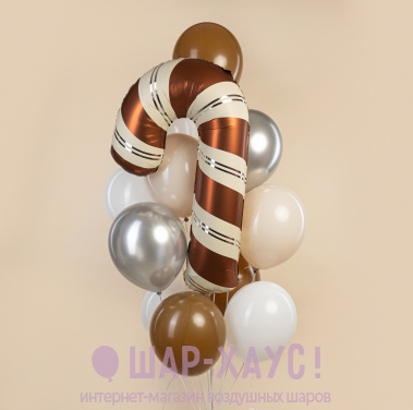 Букет из шаров "Шоколадный леденец" фото