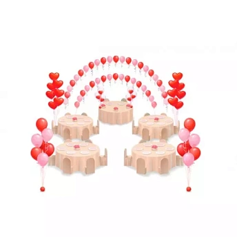 Украшение воздушными шарами на свадьбу "Влюбленные" 100 шаров