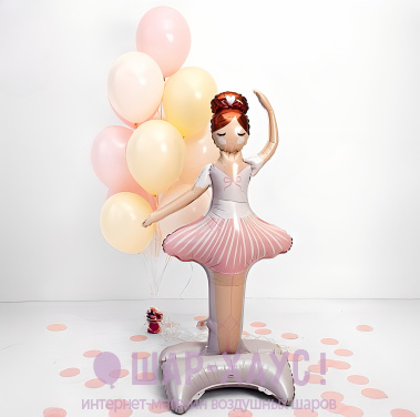 Композиция из шаров "Балерина и фонтан"  фото