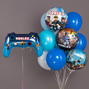 Композиция из шаров "Blue Roblox" 