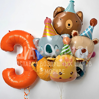 Композиция из шаров "Добрые друзья" 