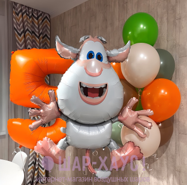 Композиция из шаров "Оранжевый Буба"  фото