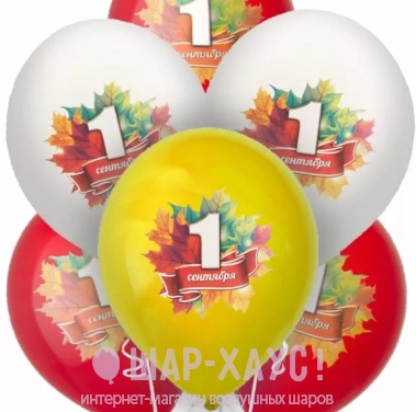 Воздушные шары "С 1 сентября ассорти" фото